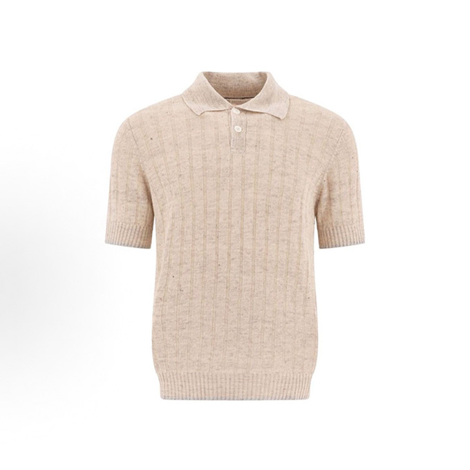 9a+ quality brunello cucinelli linen knit polo shirt